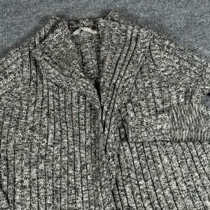Athleta Open Front Cardigan Sweater Womens Small Marled Knit Merino Wool Blend